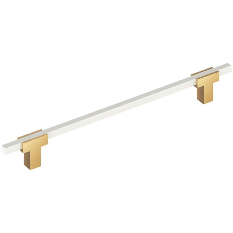 Amerock BP77822 Urbanite 8-13/16" Center to Center Bar Cabinet Pull - Champagne Bronze / White
