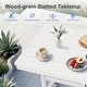 preview thumbnail 3 of 24, HDPE 35.8''L Square Dining Table with 1.7''D Bulit-in Umbrella Hole