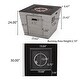 preview thumbnail 4 of 12, Langton Outdoor Modern 30-Inch Square Fire Pit by Christopher Knight Home - 30.00" W x 30.00" L x 24.00" H