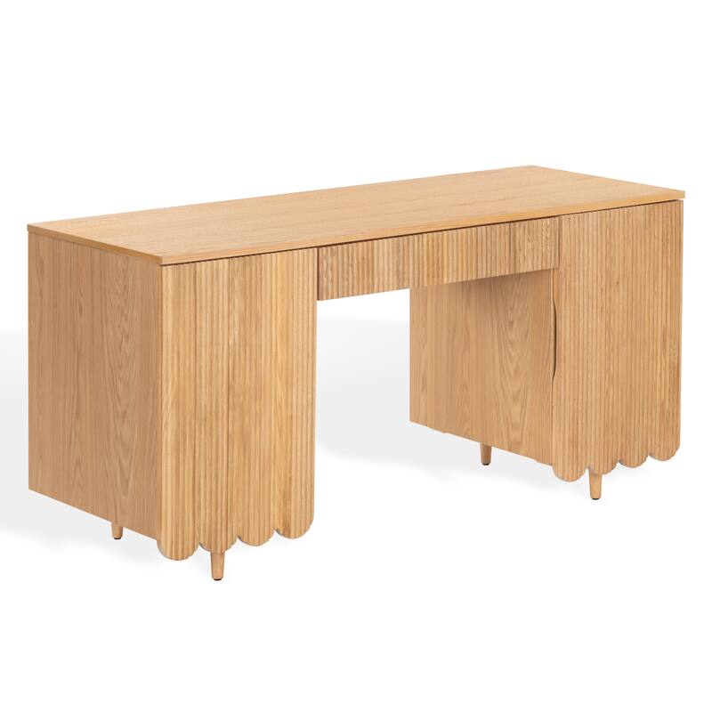 SAFAVIEH Couture Kristy Fluted Wood Desk