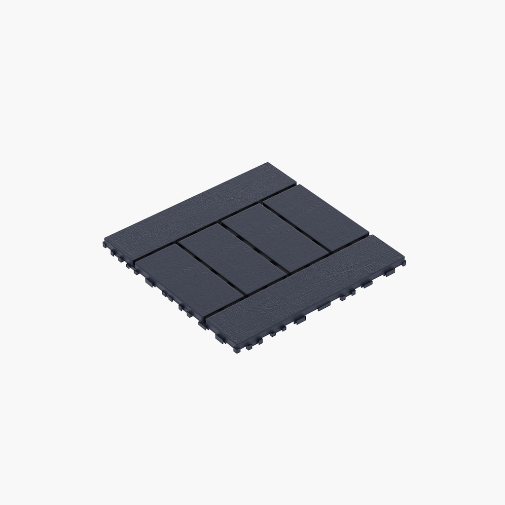 H Style 12" Patio Deck Tiles, DIY Module Interlocking Decking Tiles Floor Tile,Easy and Quick Installation Court Tiles