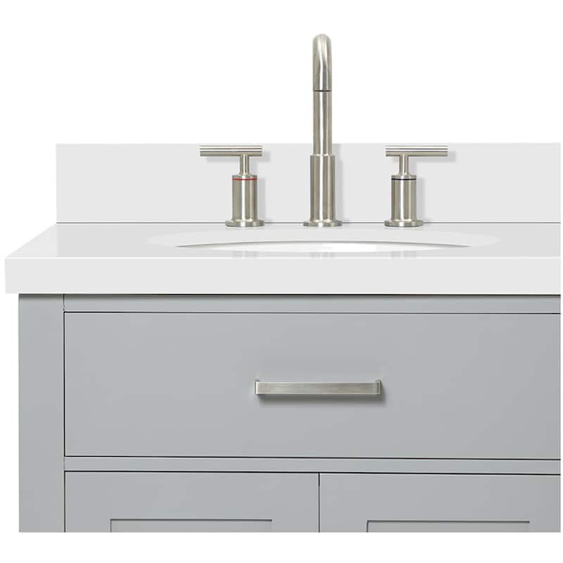 Ariel H061DWQOVO Bristol 61" Free Standing Double Oval Basin Vanity
