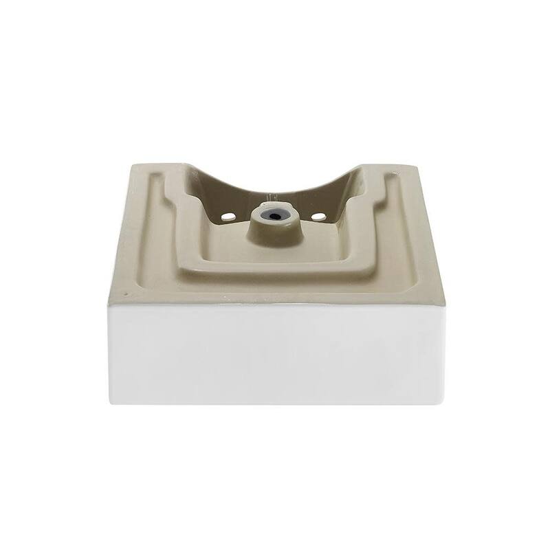 Swiss Madison Voltaire 17-11/16" Square Ceramic Vessel Bathroom Sink