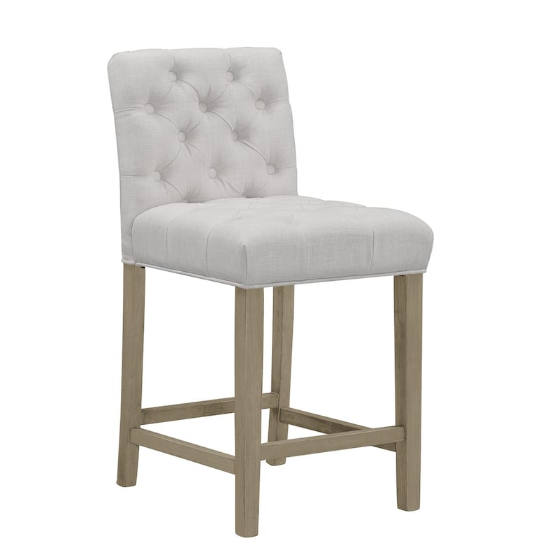 Alee Beige Fabric Counter Stool (Set of 2)