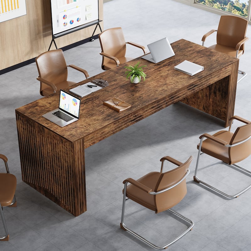 79-Inch Extra Long Desk for 6-8 People,Conference Table for Office