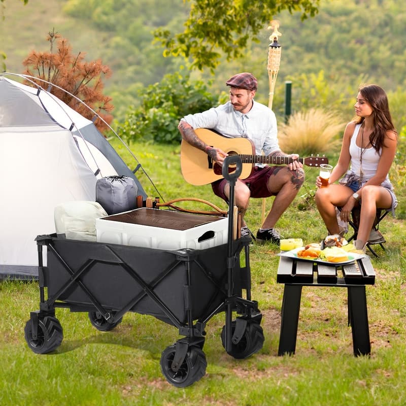 Garden Cart 220lbs Capacity Portable Collapsible Utility Wagon - N/A