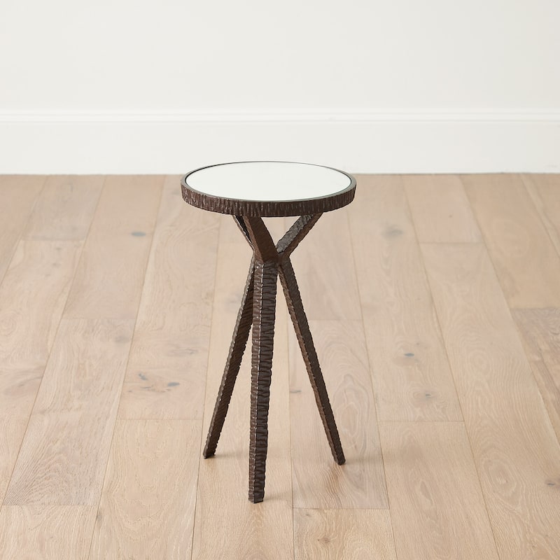 Tamsin Round Antique Brown Drink Table