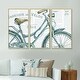 preview thumbnail 8 of 10, Designart 'Paris France Bicycles III' Traditional Framed Art Prints Set of 3 - 4 Colors of Frames 36 in. wide x 20 in. high - 3 Panels - Maple