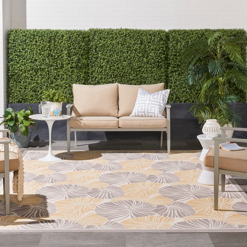 Waverly Sun N' Shade Modern Botanical Indoor/Outdoor Area Rug