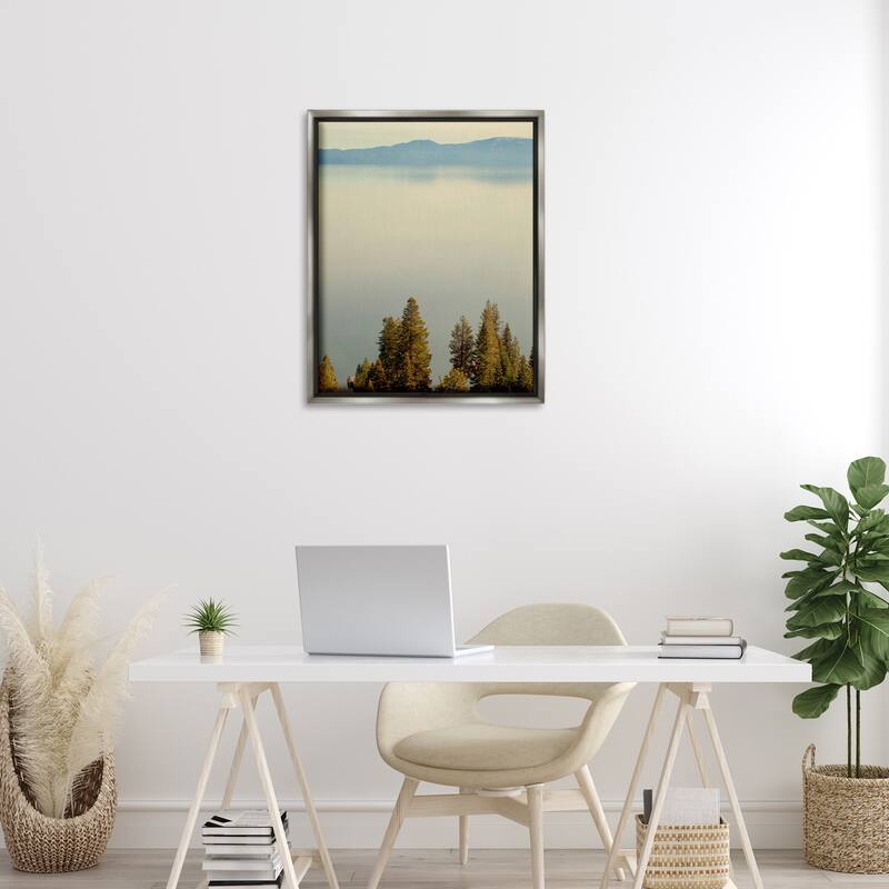 Stupell Pure Bliss Lake View Framed Floater Canvas Wall Art Design By Gemma Bardot
