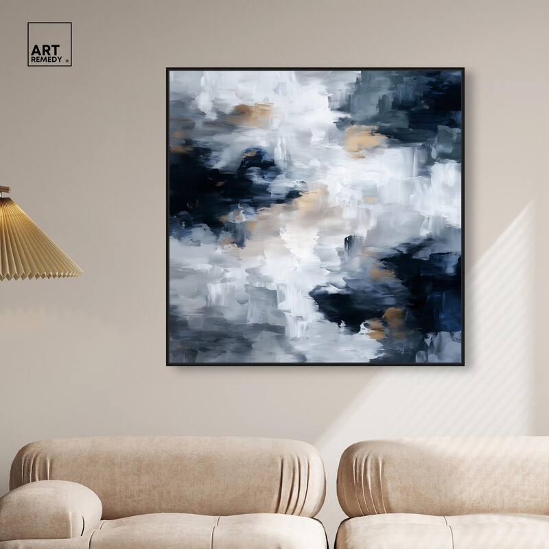 Midnight and Ivory II Canvas by Art Remedy