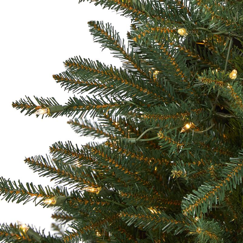 5' Pre-Lit Napa Valley Fir Artificial Christmas Tree, Clear LED Lights - 5 Foot