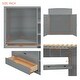 preview thumbnail 32 of 38, Full Size Solid Wood Loft Bed with Desk, Wardrobes & Drawers