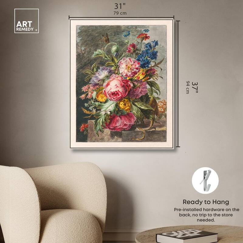 Stilleven Met Bloemen Canvas by Art Remedy