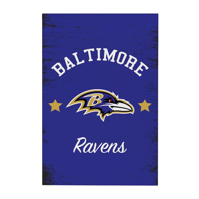 Baltimore Ravens Wooden Door Decor Wall Sign - Multi-Color - 16 x 24