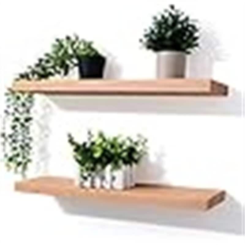 Floating Shelves - 6"D x 24"W x 1.2"H - 6"D x 24"W x 1.2"H - Natural Oak