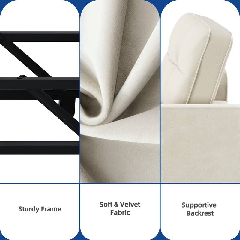 Moasis 3-in-1 Adjustable Sleeper Sofa Bed, Pull Out Chair Sofa for Living Room