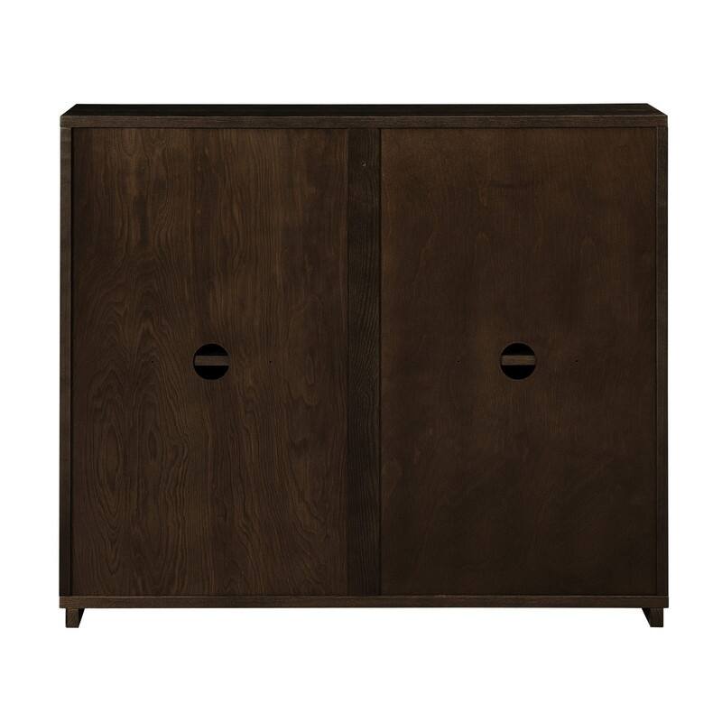 Mid Century Modern Narrow Buffet Cabinet with Storage, Side Cabinetfor Living Room or Entryway Organization
