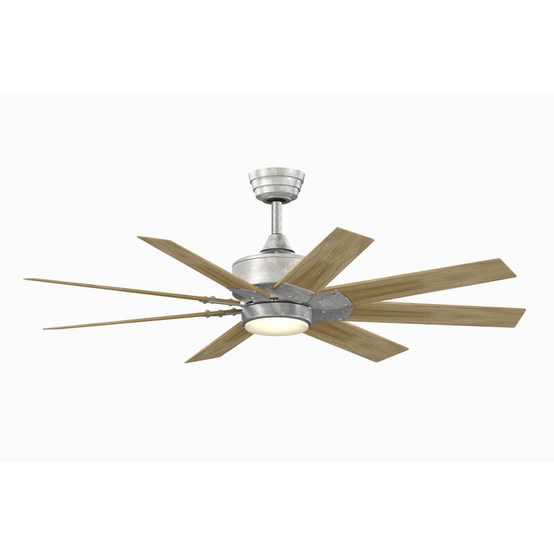 Fanimation Levon Custom Indoor/Outdoor Smart Ceiling Fan DC Motor - Galvanized