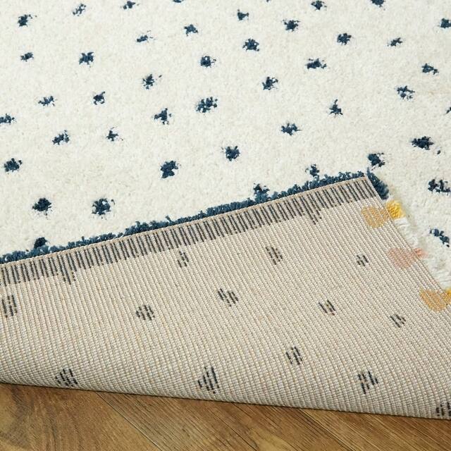 Carson Carrington Abstract Polka Dot Shag Area Rug