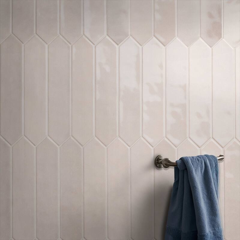 Ackland AKNPTHOK2.5X13G-CA Hoku - 3" x 13" Ceramic Geometric Wall Tile