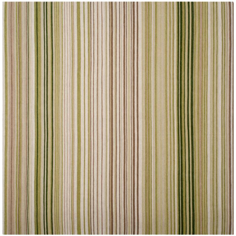SAFAVIEH Handmade Marbella Memnuna Modern Wool Rug - 7' Square - Green