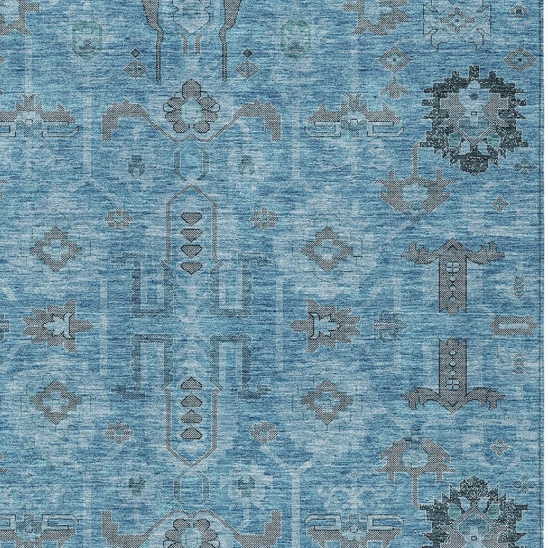 HomeRoots Oriental Traditional Rectangle Outdoor Rug