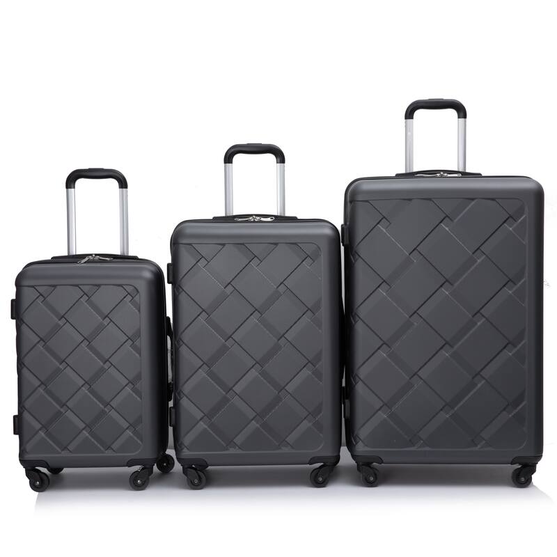 3PCS Expandable Hardshell Luggage Sets with 4PCS Storage Bag Set and Waterproof Portable Bag