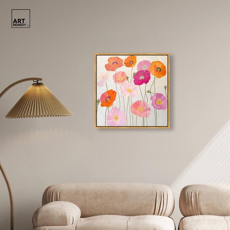 Sunset Poppy Chorus II Canvas by Art Remedy