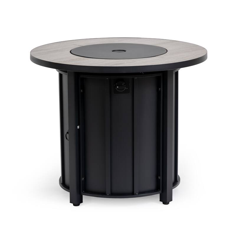 30" Propane Round Steel Gas Fire Pit with 50000 BTU