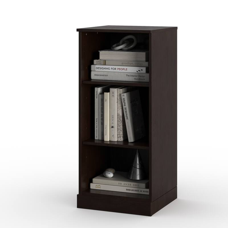 Palace Imports Premium 100% Solid European Oak Hardwood 3-Shelf Modular Bookcase - 16" Wide, 35.75" Tall
