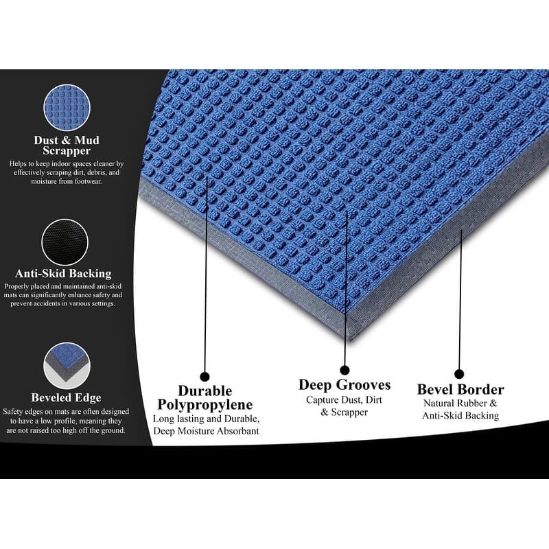 A1HC New Durable and Versatile Polypropylene Rubber Door Mat All Weather Inside Outside Door Mat