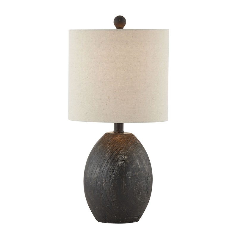Donna 21" Table Lamps with Linen Shade, Black (Set of 2)