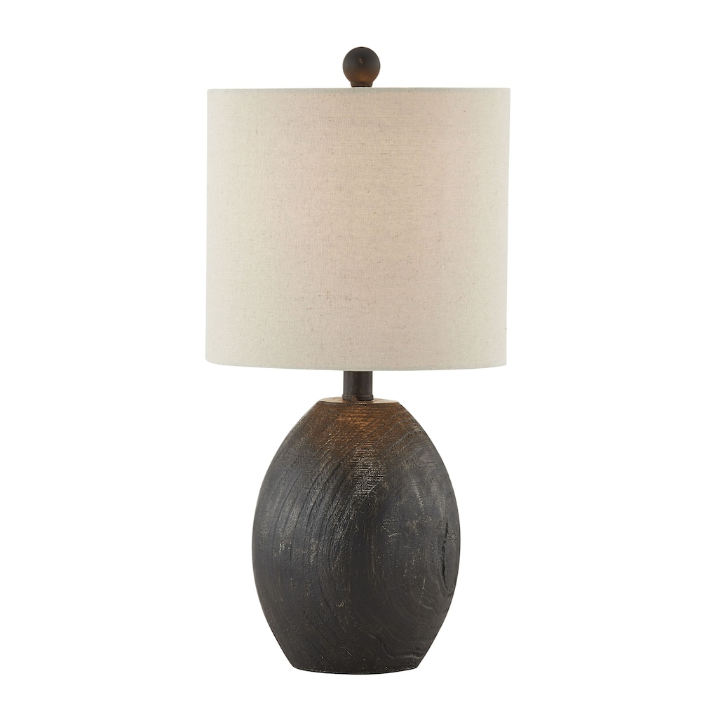 Donna 21" Table Lamps with Linen Shade, Black (Set of 2)