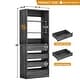 preview thumbnail 21 of 34, 80'' H x 21.3'' W Wood Standard Bookcase with 4 Drawers,Morden Freestanding Storage and Display Bookshelf