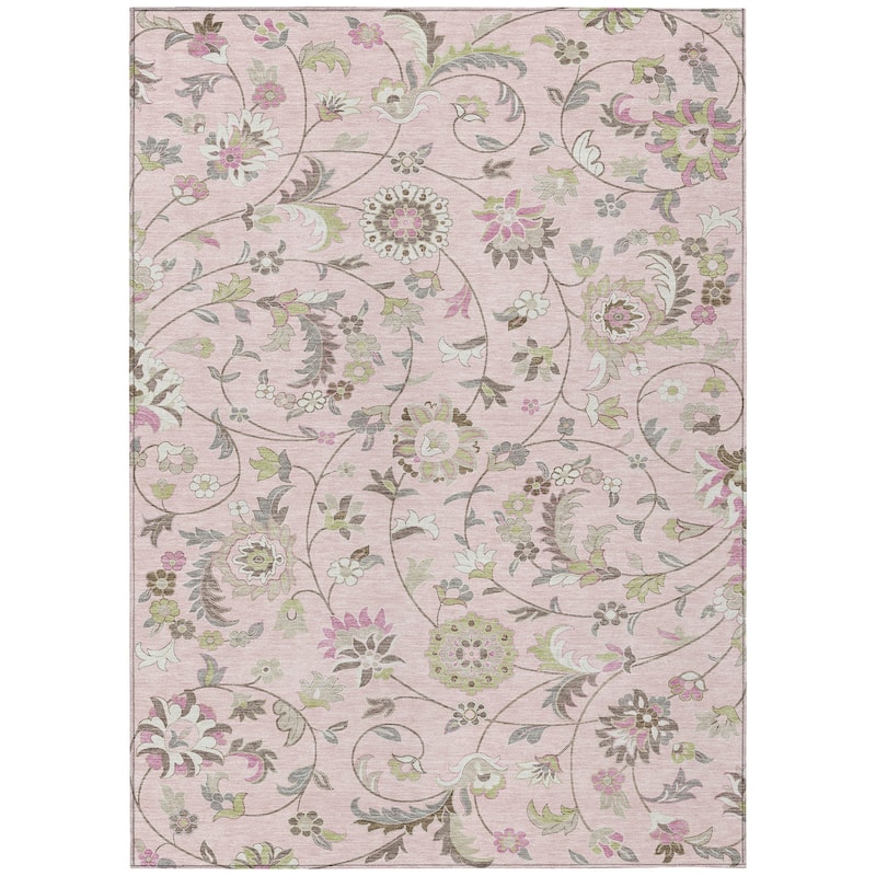 Machine Washable Indoor/ Outdoor Traditional Chantille Rug
