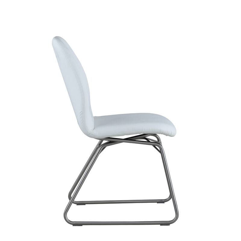 Somette Amy White Curved Back Side Chair, Set of 2 - Set of 2
