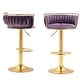 preview thumbnail 132 of 155, Velvet Upholstered Adjustable Bar Stool Swivel Counter Chair Set of 2