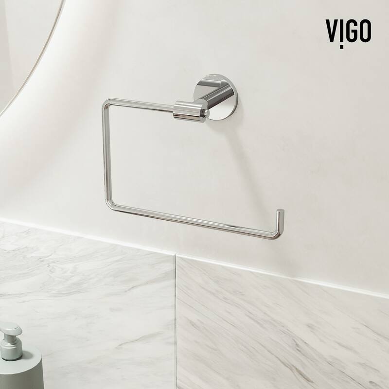 VIGO Elan 3-Piece Bathroom Hardware Accessory Set with 24 in. Towel Bar, Toilet Paper Holder, Hand Towel Holder