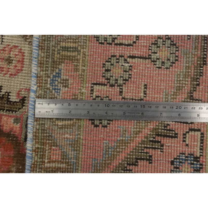 Hand Knotted Oriental 100% Wool Carpet Traditional Medallion Oranges & Rust Tabriz Area Rug - 9' 4'' X 6' 7''