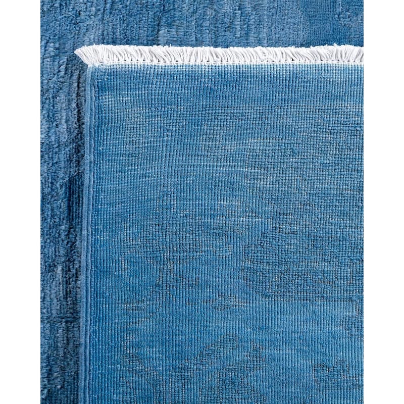 Contemporary Overdyed Wool Hand Knotted Area Rug - 4' 1" x 6' 2"