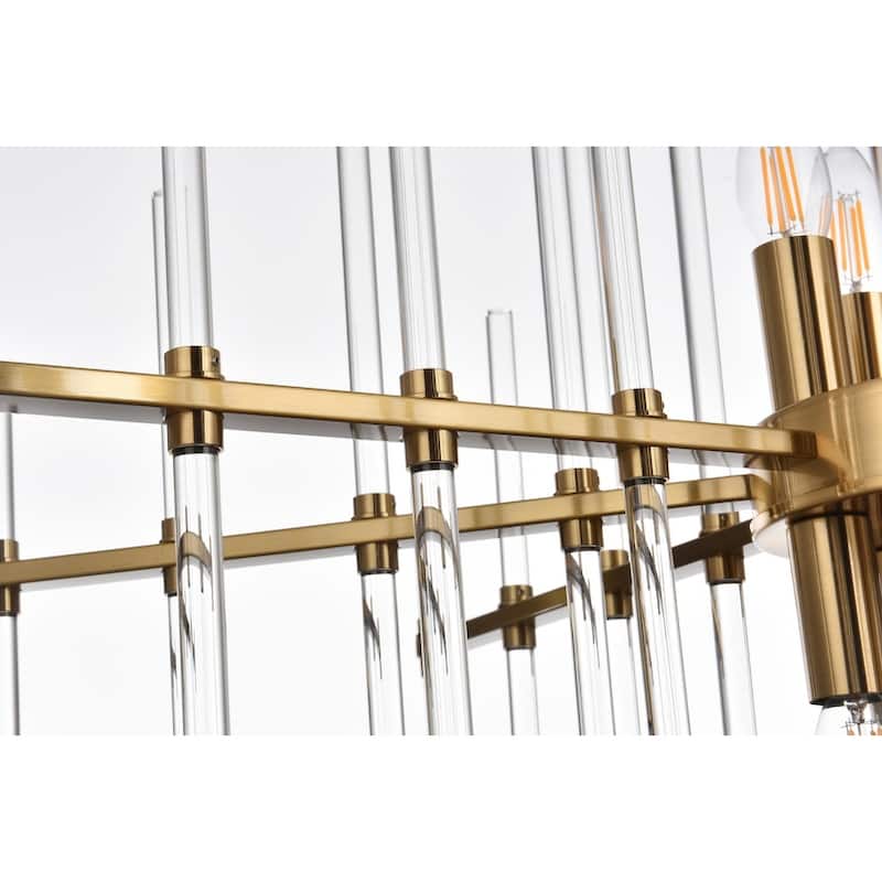 Samuel 27 inch Crystal Rod Pendant - N/A