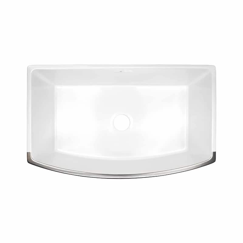 Rendezvous Fireclay Farmhouse Kitchen Sink - 33" x 19.5" x 10"