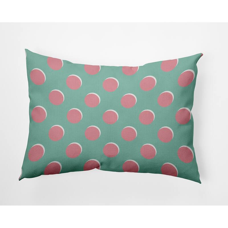 Polka Dots Decorative Throw Pillow - Spring Green - 14" x 20"