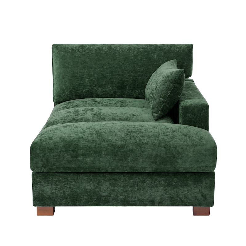 Modern Corduroy L-Shaped Sofa Chaise Lounge Couch