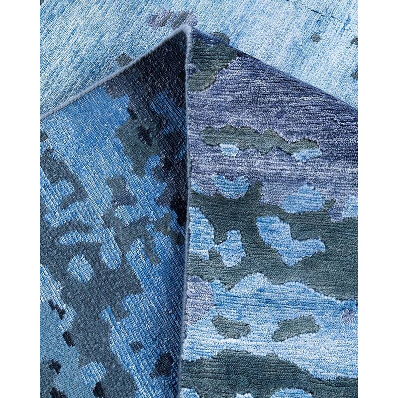 Modern One-of-a-Kind Handmade Area Rug - Gray, 8' 2" x 10' 2" - 8' 2" x 10' 2"