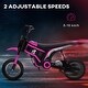 preview thumbnail 5 of 32, 24V Teen Electric Motorcycle with Manual Throttle, Music, Horn, Pneumatic Wheels, 6.2-14.9 mph Speed, for Ages 13+