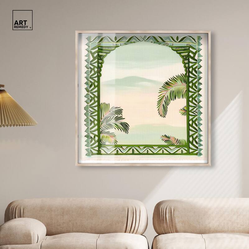 Palm View Vista Shadowbox by Art Remedy
