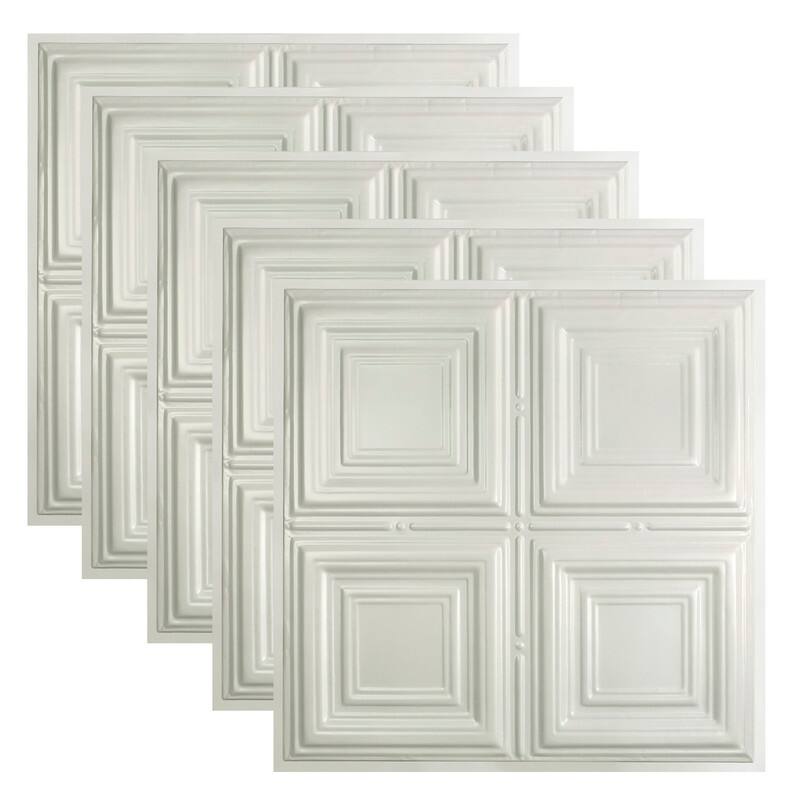 Great Lakes Tin Syracuse Lay-in Ceiling Tile - Gloss White - 2 x 2