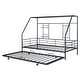 preview thumbnail 44 of 49, Sturdy Metal House Bed with Built-in Shelf & Grid, Semi-Enclosed Design for Better Sleep & Play, No Box Spring Required